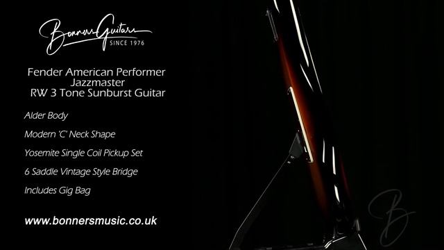 Fender American Performer Jazzmaster RW 3 Tone Sunburst Guitar | Bonners Guitar Store смотреть онлайн