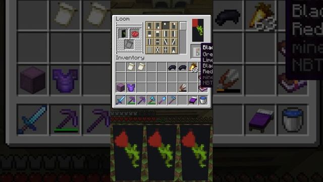 Minecraft: How to Make a Beautiful Red Rose Banner - Tutorial