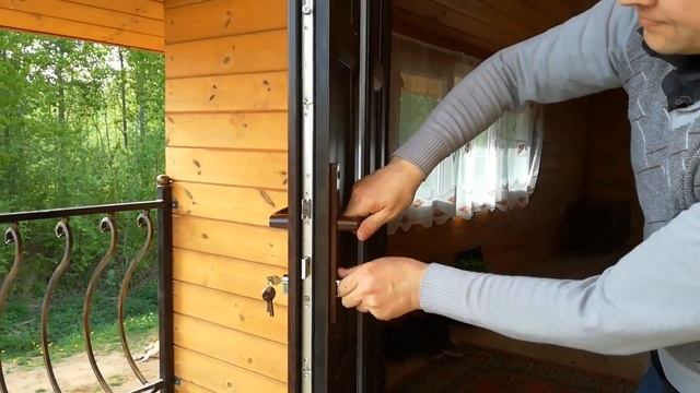 Входная дверь ПВХ, ламинированный профиль КВЕ смотреть онлайн