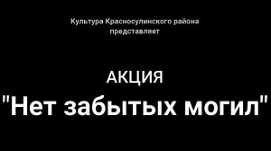 Культура Красносулинского района. Районная акция "Нет забытых могил"