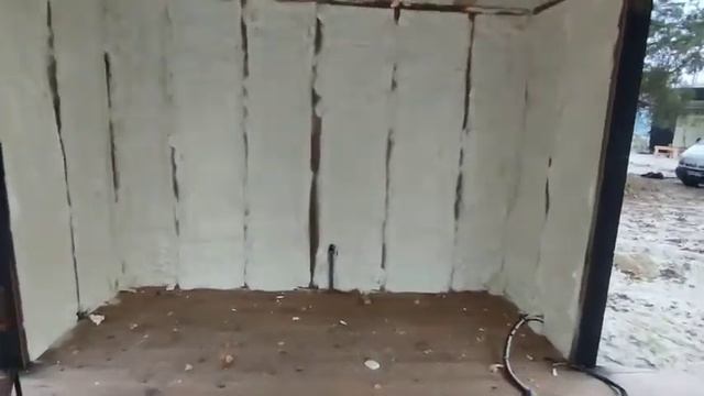 Утепление пенополиуретаном. Открытая ячейка.