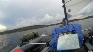 Байдарка ШУЯ-2 под парусом на Ладоге