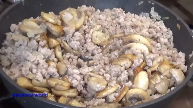 закуска из лаваша с мясом и грибами -быстро, вкусно, сытно, просто -пальчики оближешь