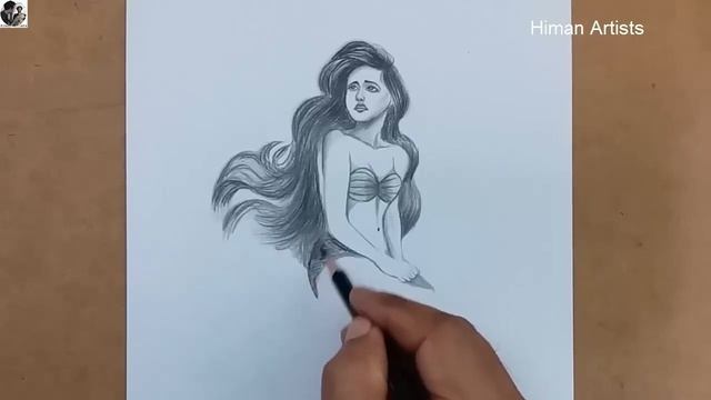 Drawing Mermaid || How to Draw Mermaid step by step смотреть онлайн