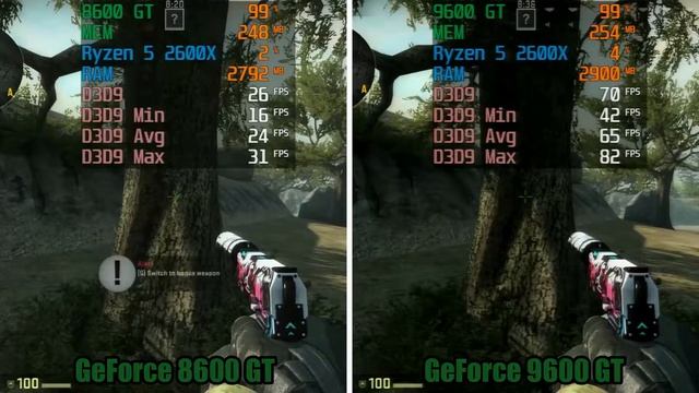 GeForce 8600 GT vs GeForce 9600 GT Test In 11 Games (No FPS Drop - Capture Card)