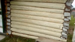 Шлифовка сруба бани