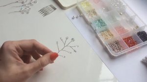 DIY: Украшение для волос из бусин и проволоки