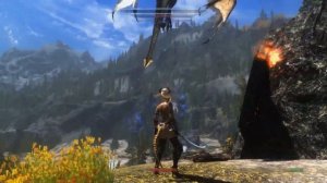 Обзор модов на Skyrim. Новая раса: Полудракон. Анимированные крылья.