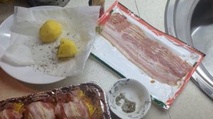 Картошка запечённая в беконе