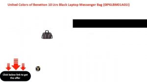 United Colors of Benetton 10 Ltrs Black Laptop Messenger Bag 0IP6LBM01A01I