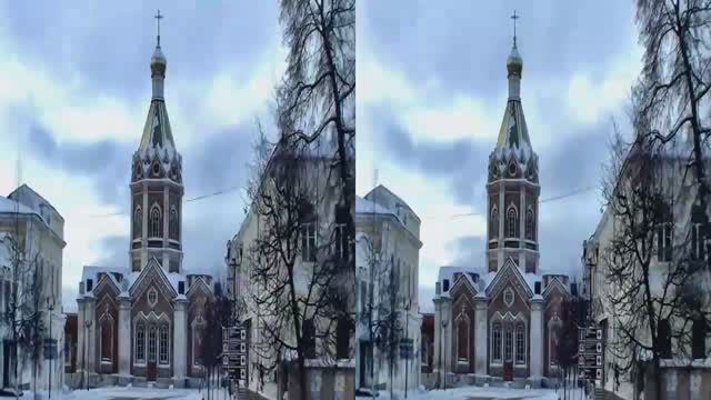 3D. Прогулка по зимнему центру Касимова / Walk through the winter center of Kasimov. (seli6640)