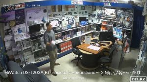 HiWatch DS-T203A(B) - купольная всепогодная камера с микрофоном- 2 Мп - 2.8 мм - 101° - пример виде