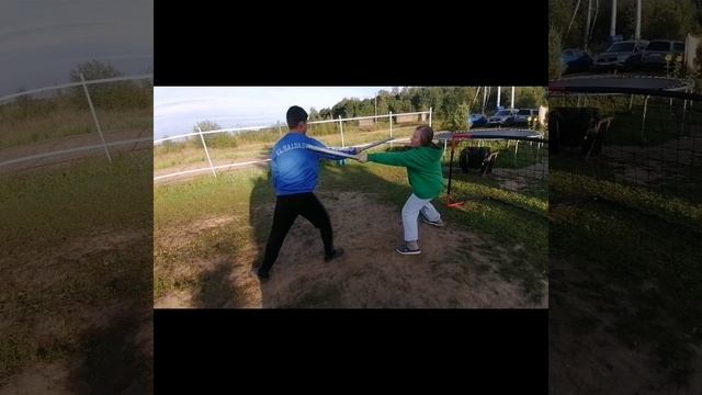 Тренировка по японскому фехтованию спочан