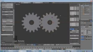 Шестерёнка в Blender с анимацией физического зацепления