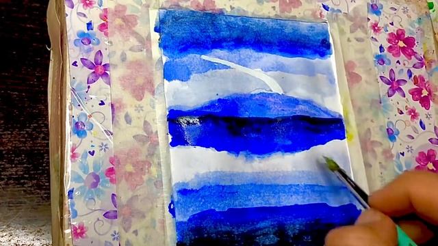 Красивая ночь / просто рисуем арт/ рисование/акварель/картина