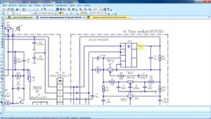 Восстановленная электрическая схема усилителя Ода УП-102 стерео 1986г.