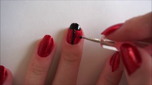 Летний маникюр.Маникюр божья коровка.