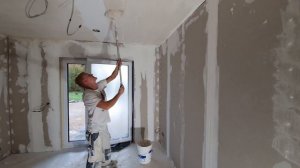 Gipskarton spachteln mit der Rolle - mit #Knauf_Fill_Finish_Light kein Problem!!! #DIY