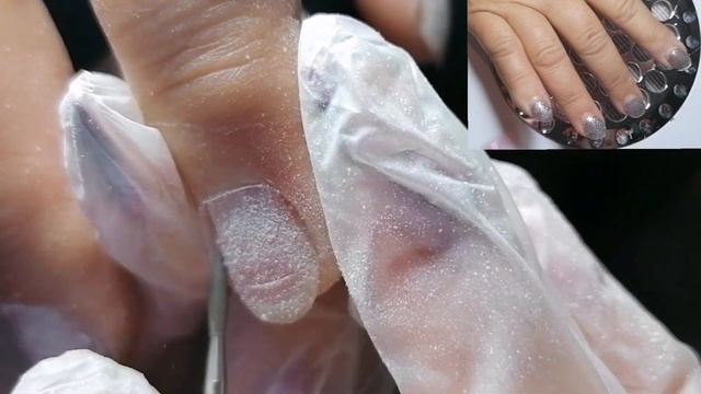 треш. ногти от клиента.#кошачийглаз#коррекцияногтей#треш