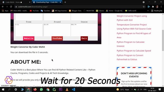 Weight Converter Project using Python with GUI By Coder Mohit #PythonProject