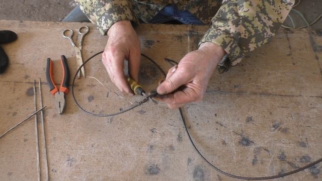 Как вплести петлю на тросе смотреть онлайн