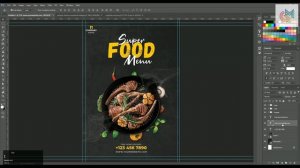 How to Design Food Flyer (Front & Back) | Adobe Photoshop Tutorial | Speed Art | Grafix Mentor