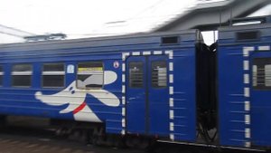 Электропоезд ЭД4М-0091 Рэкс станция Балабаново 13.04.2019