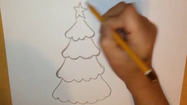 Учимся рисовать елочку