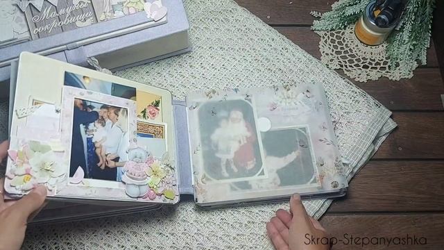 Нежный набор для девочки.#скрапбукинг #scrapbooking #альбомдляфото #ручнаяработаназаказ #скрапальбо