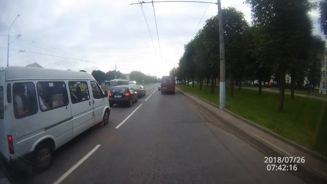 Непропуск пешехода и мгновенная карма ГАИ в Могилёве