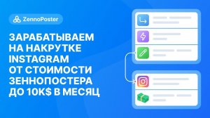 Зарабатываем на накрутке Instagram от стоимости Зеннопостера до 10k$ в месяц