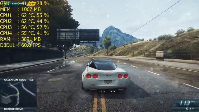 Need for Speed Most Wanted / GTX 750 TI / I3-4170 / 1600X900 смотреть онлайн