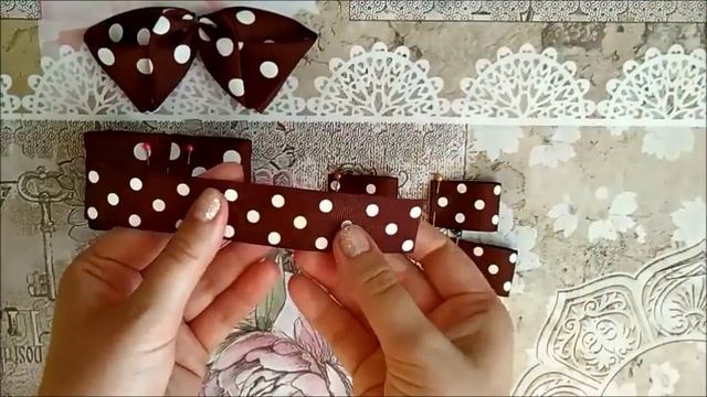 Галстук-брошь из лент ?  Bow Brooch/DIY