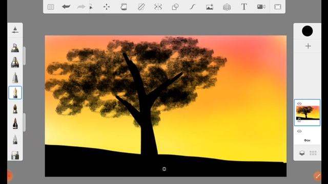 как нарисовать закат? на планшете?? смотреть онлайн