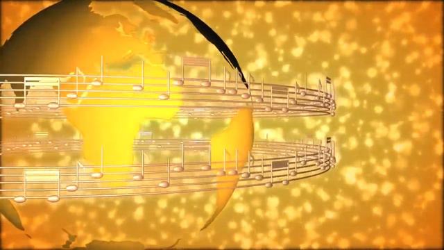 Футаж Земля и ноты вокруг смотреть онлайн