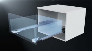 Шариковые направляющие скрытого типа UNIHOPPER с доводчиком и открывания нажатием
