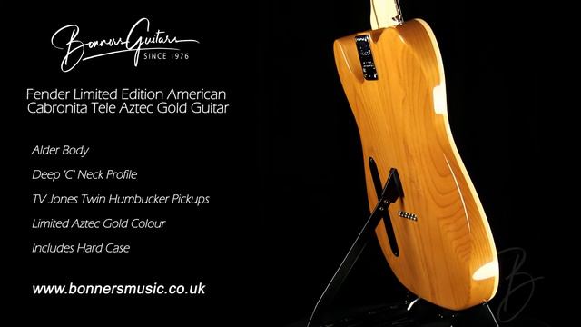 Fender Limited Edition American Cabronita Tele Aztec Gold Guitar | Bonners Guitar Store смотреть онлайн