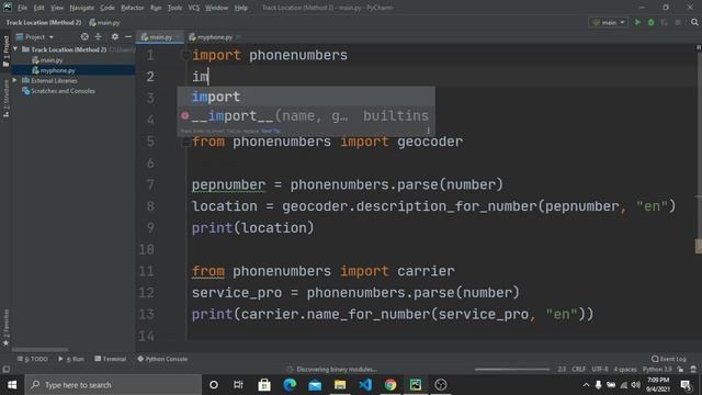 Python Project | How to track someone location with phone number - Google Map смотреть онлайн