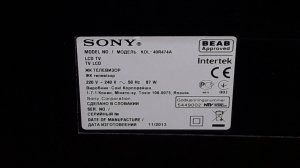 SONY KDL-40R474A, чуть-чуть сгорела подсветка.