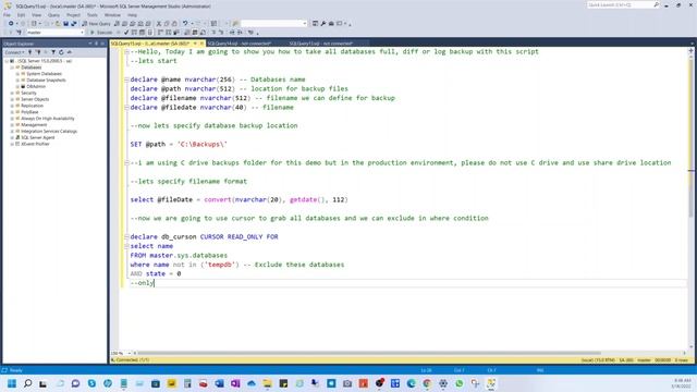 How to take All databases backup in single script