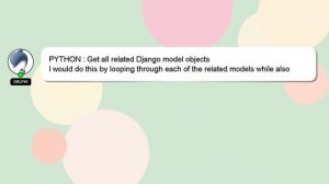 PYTHON : Get all related Django model objects