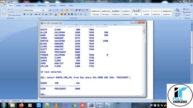 SELECT,Where,AND,OR,BETWEEN,IN,WILDCARD,ORDER BY (ORACLE SERIES PART 7) смотреть онлайн