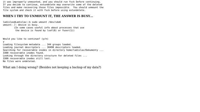 Ubuntu: Why I can not umount partition, and why it is busy? смотреть онлайн