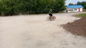 дрифт на велике с коляской