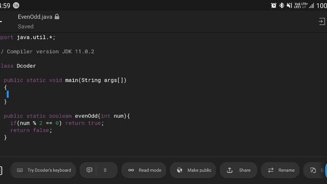 Java program to find number is even or odd | DCoder Android App смотреть онлайн