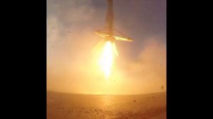 SpaceX Falcon 9 landing seen from droneship посадка первой ступени