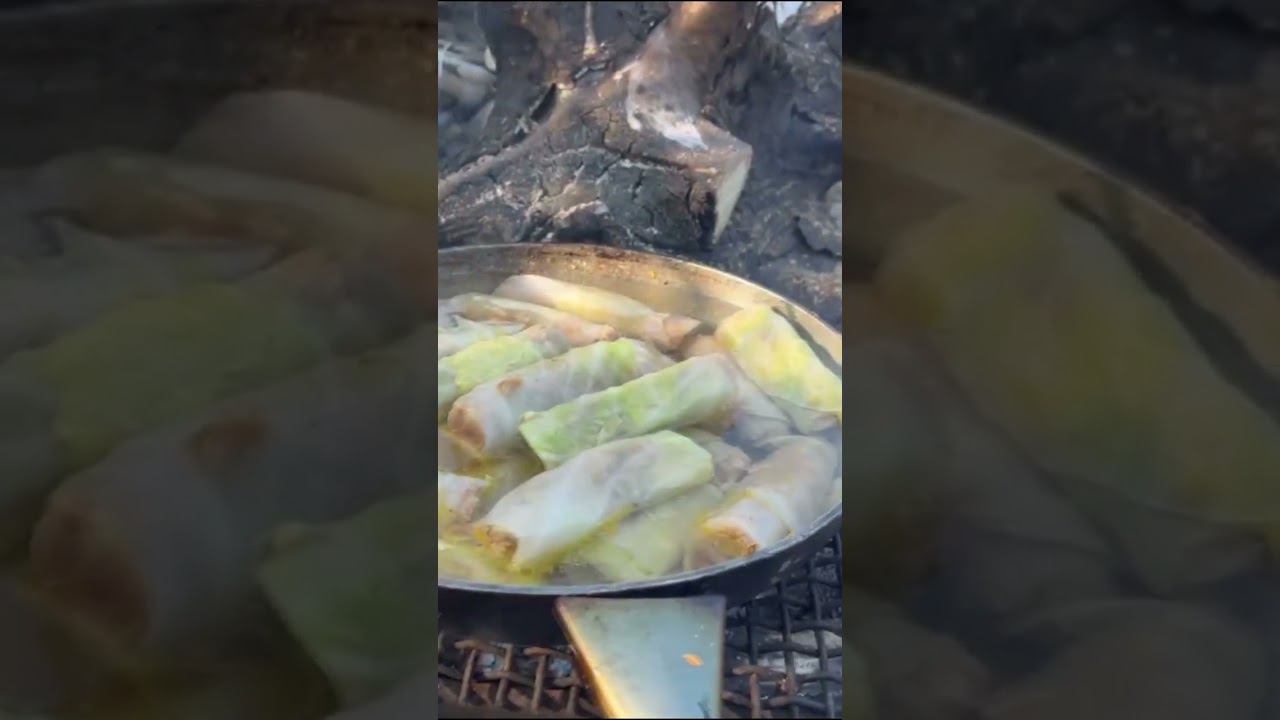 Долма на огне (Узбекские голубцы)
