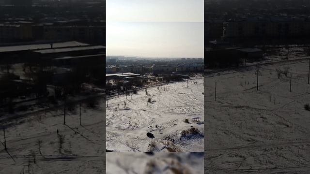 Зима. Набережная Темиртау. Winter. Embankment of Temirtau.