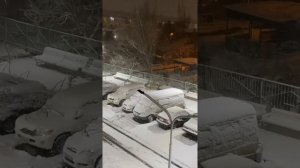 Снег в Каспийске  11 Марта 2021год , Погода в Дагестане