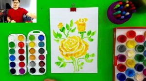 Яркие ЦВЕТОЧКИ в вазе ? РыбаКит папа рисует